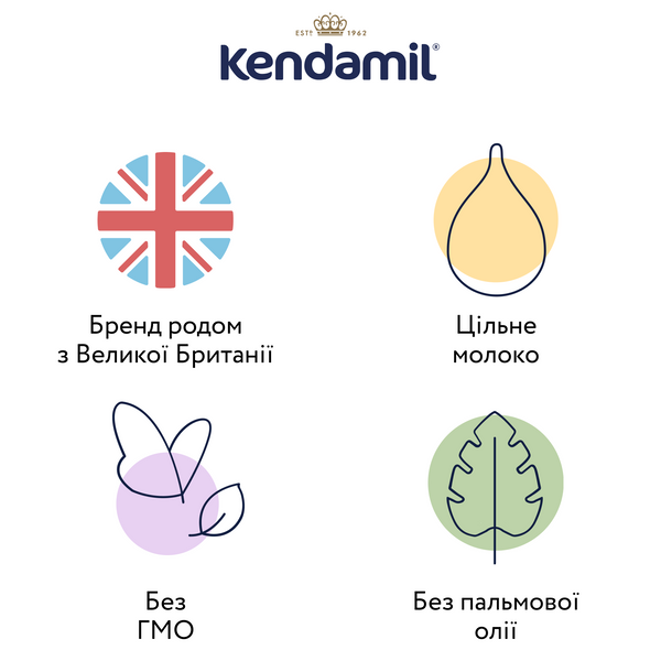 Сухая молочная смесь Kendamil Classic 2, 6-12 мес., 800 г 92000039 фото