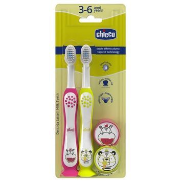 Зубна щітка Chicco на присосці, 3-6 років, 2 шт. 12084.00 фото