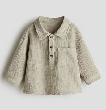Хлопковая муслиновая рубашка H&M 74см (5621-74) 5621-74 фото