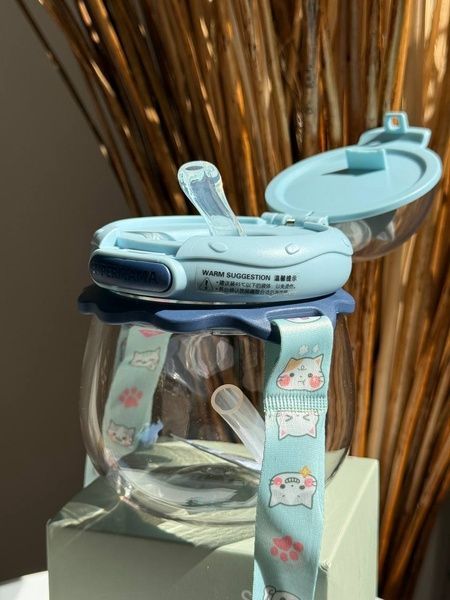Пляшечка &laquo;Котики&raquo; від бренду Super Mama 600 мл блакитна 5312-56 фото