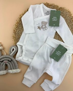 Комплект боді штани з органічної бавовни H&M 56см (1398-56) 1398-56 фото