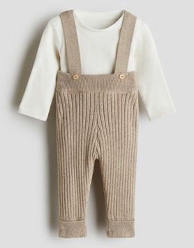 Хлопковый комплект комбинезон и боди от H&M 56см (5130-56) 5130-56 фото