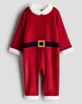 Костюм Санти із велюру H&M 68см (2-6M) (5957-68) 5957-68 фото