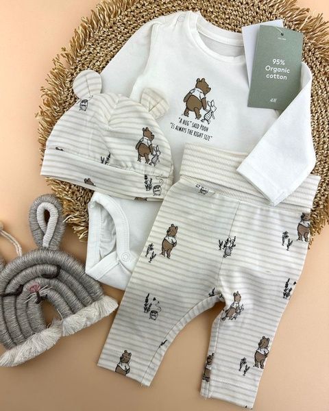 Комплект боді штани шапочка Disney Baby H&M бавовна 56см (1374-56) 1374-56 фото