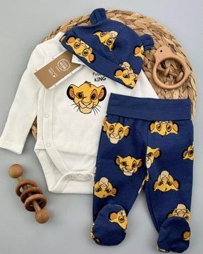 Комплект Disney Baby боді штанці шапочка з органічної бавовни 56см (2377-56) 2377-56 фото