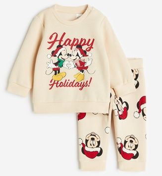 Теплий новорічний костюм на флісі H&M органічна бавовна 98см (1525-98) 1525-98 фото