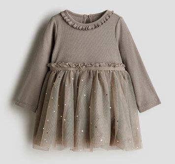 Бавовняна сукня з фатиновою спідницею H&M 68см (4614-68) 4614-68 фото