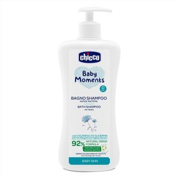 Шампунь для тела и волос с экстрактом календулы Chicco Baby Moments "Без слез", 750 мл 10592.00 фото