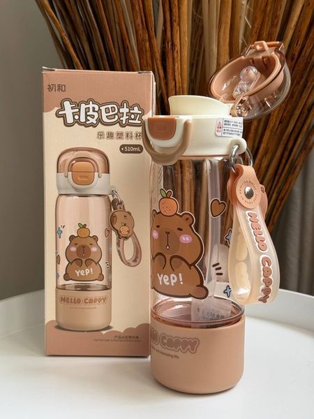 Дитяча пляшечка Capybara з тритану 3в1  🧸510 мл 5072-56 фото
