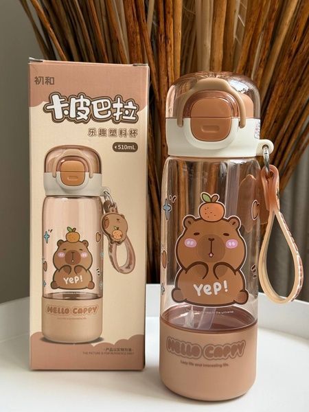 Дитяча пляшечка Capybara з тритану 3в1  🧸510 мл 5072-56 фото