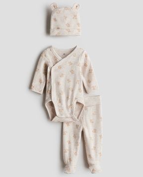 Комплект боди, легинсов и шапочки от H&M 56см (4548-56) 4548-56 фото
